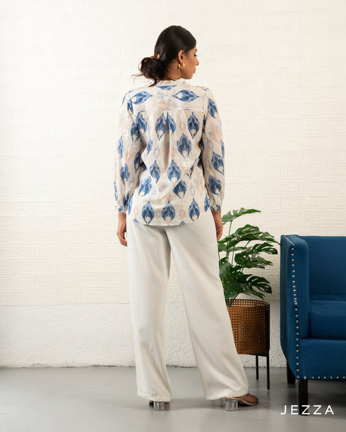 Textured Brocade Statement Blouse 71221